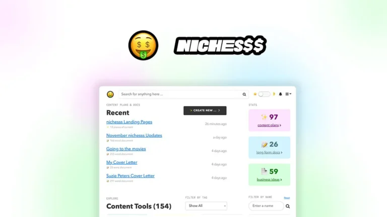 Nichesss Lifetime Deal-Pay Once and Never Again
